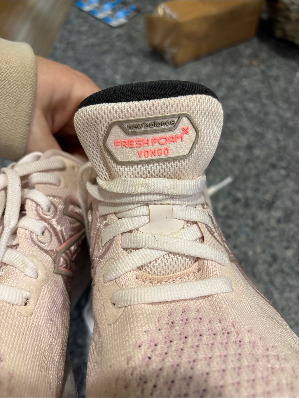 New Balance Women's Pale Pink Athletic Running Sneakers - Picture 5 of 6